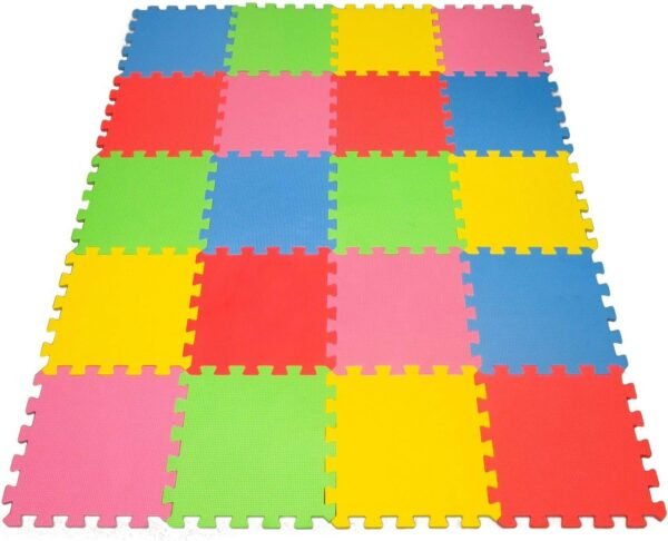 20 XLarge Foam Mats Toy ideal Gift, Colorful Tiles Multi Use, Create & Build A Safe PLay Area Interlocking Puzzle eva Non-Toxic Floor for Children Toddler Infant Kids Baby Room & Yard