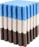 36 Piece Kids Puzzle Play Mat, Foam Floor Tiles, Cream/Gray/Beige
