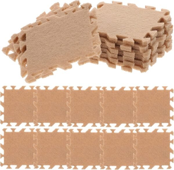 36pcs Miniature Puzzle Mats for Dollhouses Realistic Floor Mats for Mini House Decoration Soft Models Easy to Store for Boys and Girls Play and Photography
